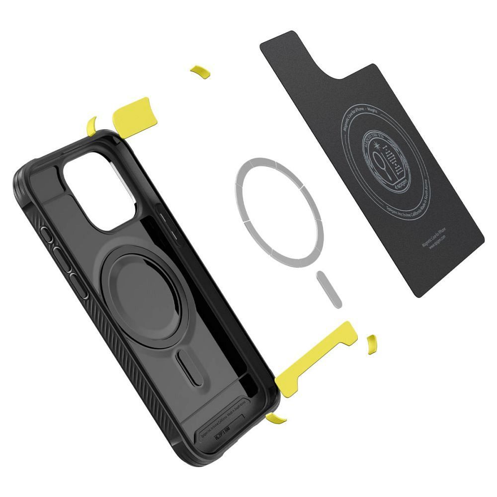 Husa Spigen Rugged Armor MAG Compatibila MagSafe pentru Iphone 15 Pro Max -Negru Mat - 1 | YEO